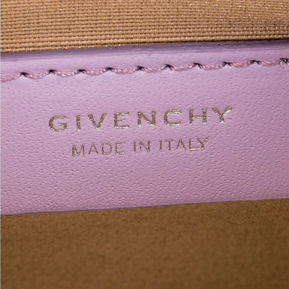 Auth Givenchy Lilac Purple Polished Leather Mini Vertical Antigona Satchel Ex++